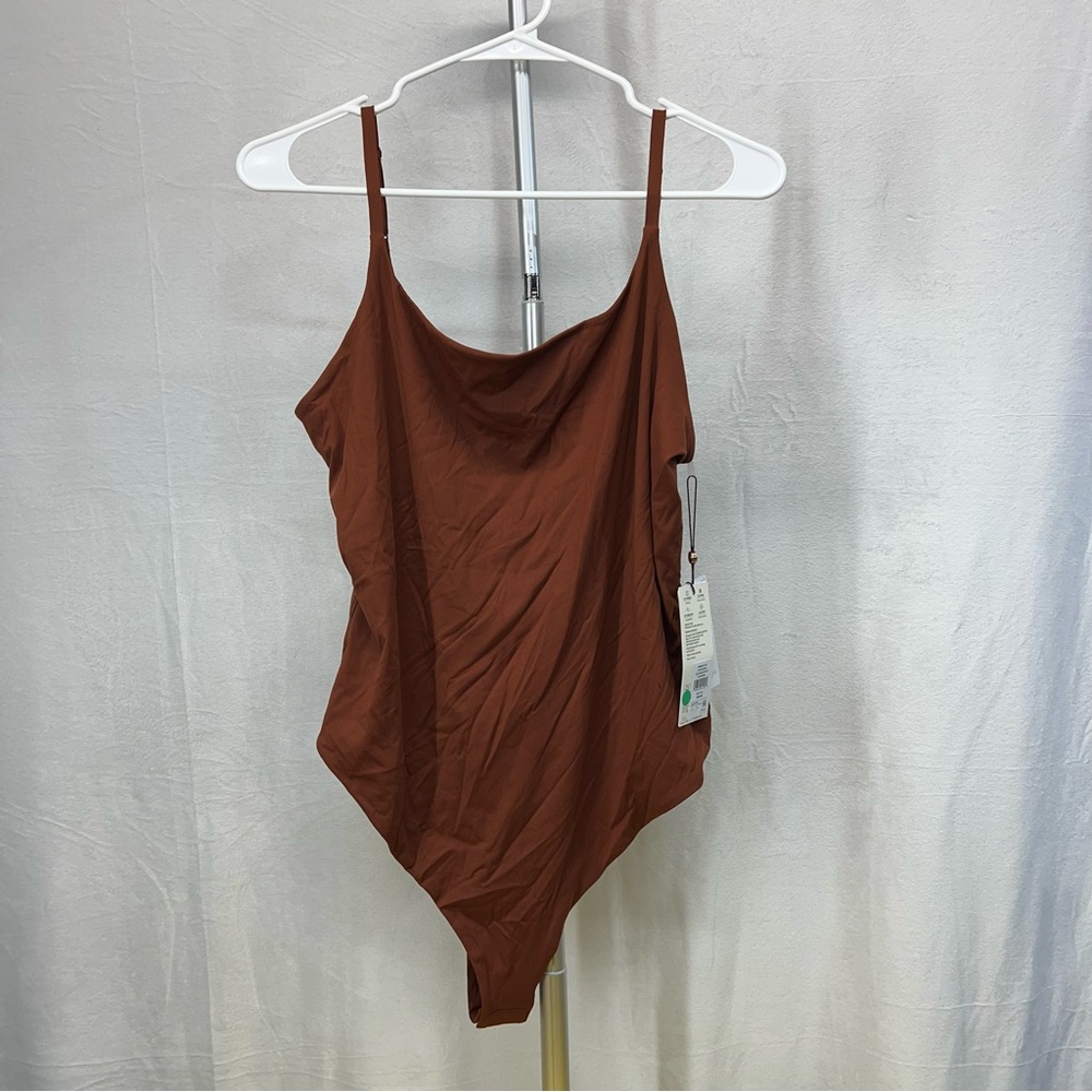 Calia Inspire Red Brown Women's Lite Cami Bodysuit xxl - Picture 1 of 6